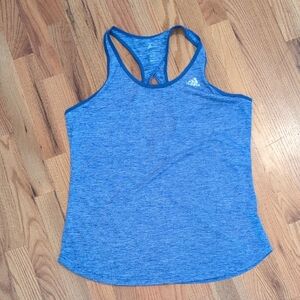 Adidas Women's Heathered Blue Racerback Tank